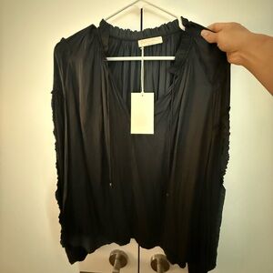 Ulla Johnson Maeve Blouse - Noir Black size 8 Brand New with Tags